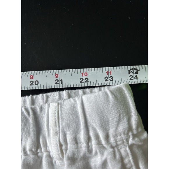New Men's White Linen Shorts For 48 Waist Caribbean Elastic 10" Inseam - Picture 14 of 14